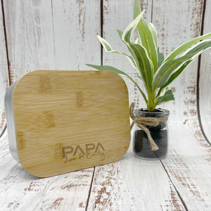 Papa Lunchbox | Brotdose graviert und personalisiert mit Name.