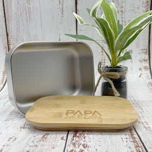 Papa Lunchbox | Brotdose graviert und personalisiert mit Name.