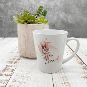 personalisierte konische Tasse mit Name flower