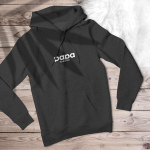 Papa Hoodie simpel schwarz personalisiert mit Namen