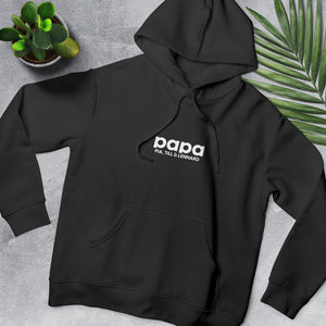 Papa Hoodie simpel schwarz personalisiert mit Namen