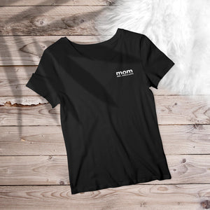 Mom T-Shirt schwarz weiß personalisiert mit Namen