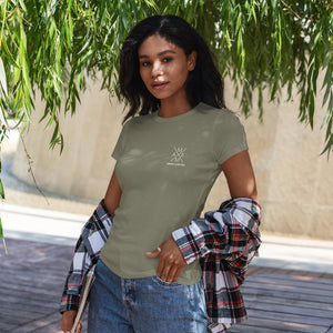 Mama Kreuz T-Shirt khaki, personalisiert mit Namen