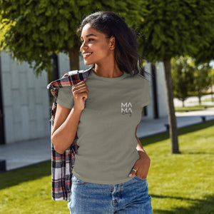 Mama T-Shirt khaki, personalisiert mit Namen