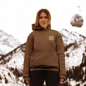 Mama Hoody oliv, personalisiert mit Namen