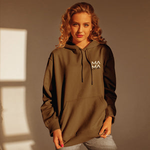 Mama Hoody oliv, personalisiert mit Namen