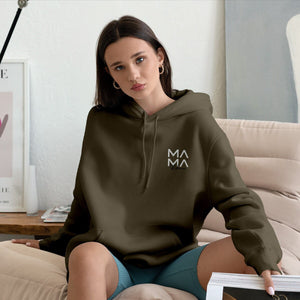 Mama Hoody oliv, personalisiert mit Namen