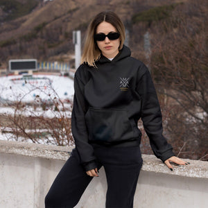 Mama Hoody Kreuz schwarz, personalisiert mit Namen