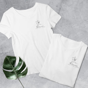Yoga Shirt in weiß, Balance. Live. Love. Laugh.