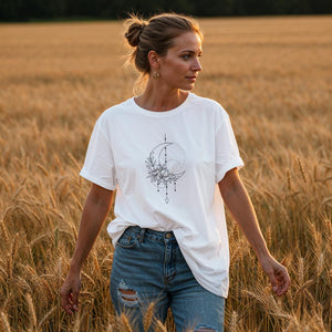 Mystic Moon Shirt oversize für Damen in weiß