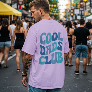 Cool Dads Club oversize Shirt in retro Design in lilac