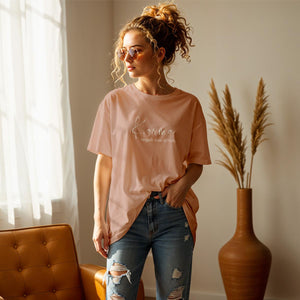 Karma regelt das schon oversize Shirt für Frauen in amber