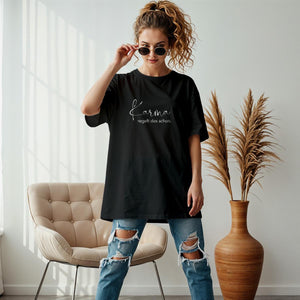 Karma regelt das schon oversize Shirt für Frauen in schwarz