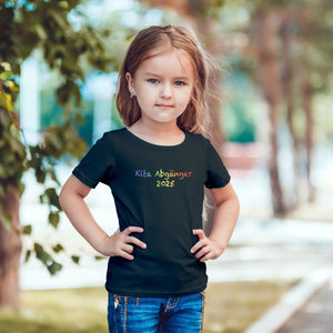 Tshirt Kita Abgänger mit Kreideschrift in bunt