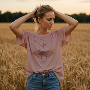 Mystic Moon Shirt oversize für Damen in amber