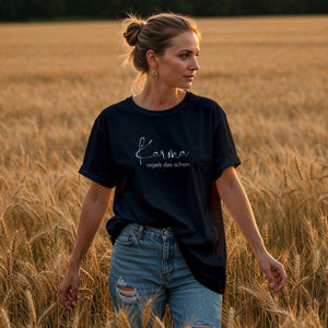 Karma regelt das schon oversize Shirt für Frauen in schwarz