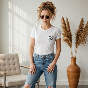Mama T-Shirt weiss, personalisiert mit Namen