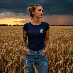 Mama T-Shirt X navy, Mama Shirt personalisiert mit Namen