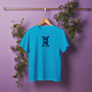 Individuelles Papa Shirt mit Kindernamen und Geburtsjahr in aqua – Das perfekte personalisierte Geschenk für stolze Dads