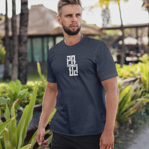 Papa T-Shirt personalisiert mit Wunschnamen oder Geburtsjahr in navy – Einzigartiges Geschenk für Väter und werdende Papas