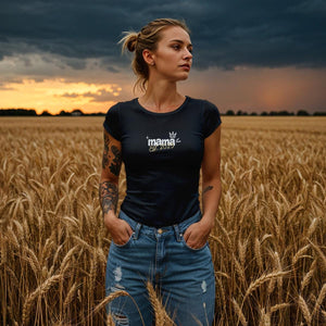 Mama T-Shirt personalisiert mit Wunschnamen oder Geburtsjahr in schwarz – Einzigartiges Geschenk für Mütter und werdende Mamas