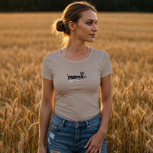 Individuelles Mama Shirt mit Kindernamen und Geburtsjahr in khaki – Das perfekte personalisierte Geschenk für die stolze Mutter