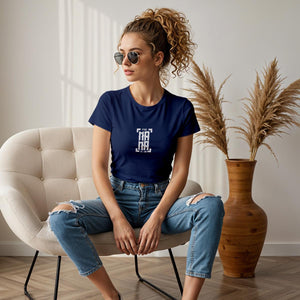 Individuelles Mama Shirt mit Kindernamen und Geburtsjahr in navy – Das perfekte personalisierte Geschenk für die stolze Mutter