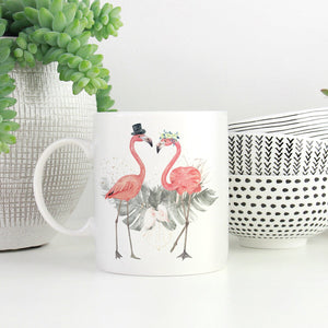 personalisiertes 2er Set Flamingo Tasse mit Namen