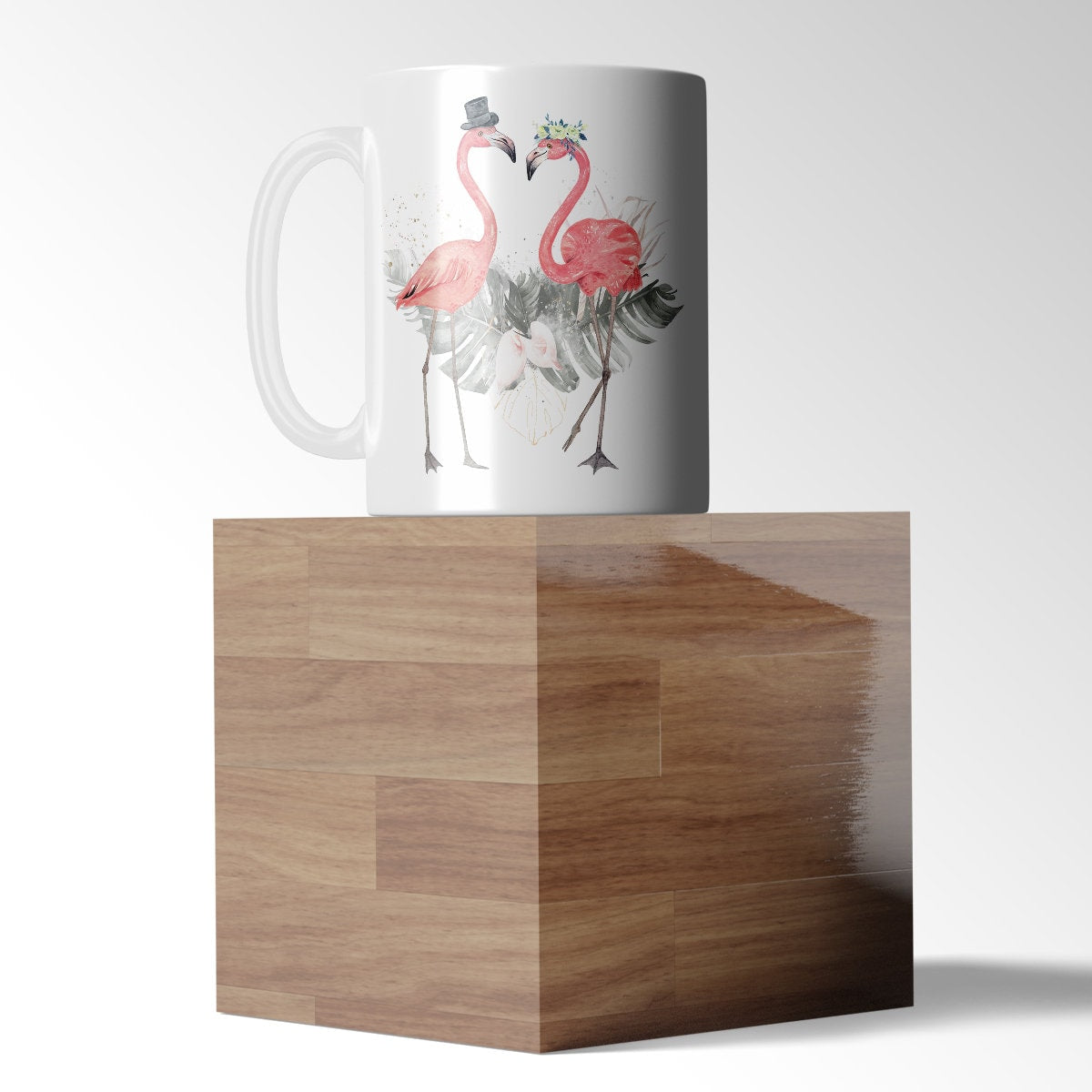 personalisiertes 2er Set Flamingo Tasse mit Namen