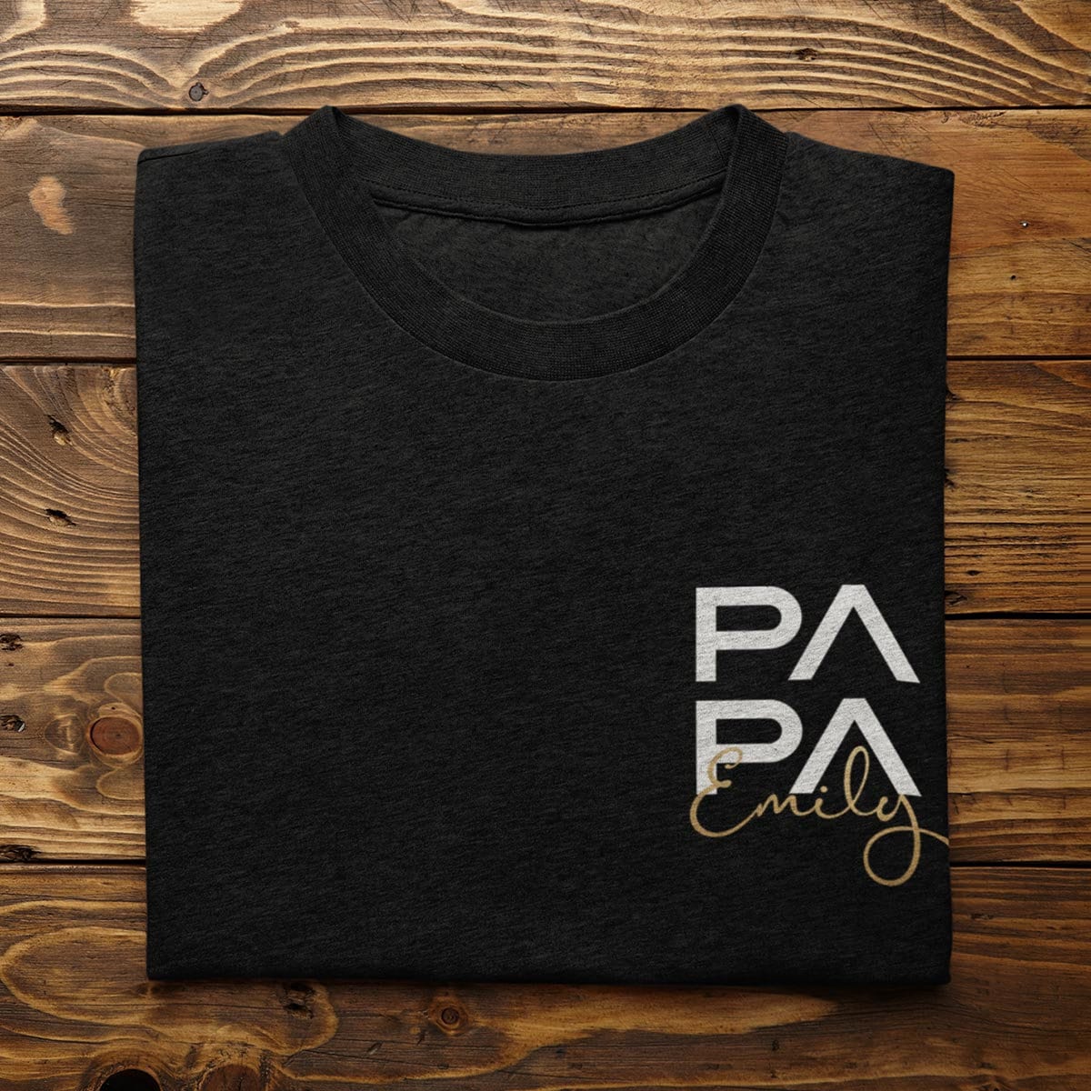 Papa T-Shirt, personalisiert mit Namen