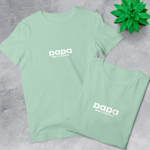 Papa T-Shirt Mint, personalisiert mit Namen