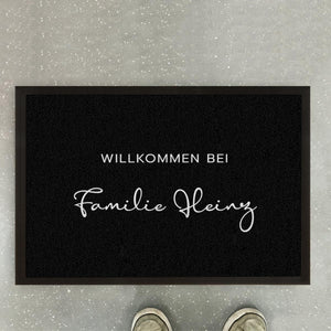 individuelle Fußmatte Pärchen oder Familie Fußabstreicher - personalisierbar mit Familienname