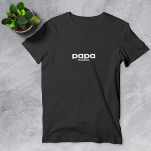 Papa T-Shirt Simple, personalisiert mit Namen