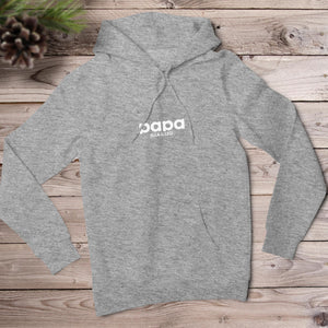 Papa Hoodie simpel grau personalisiert mit Namen