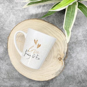 personalisierte konische Tasse mit Name flower