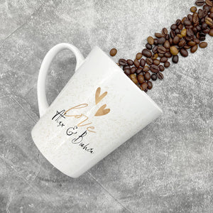 personalisierte konische Tasse mit Name flower