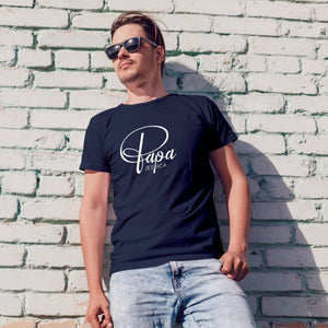 Papa T-Shirt P navy, personalisiert mit Namen