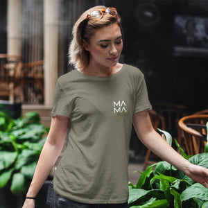 Mama T-Shirt khaki, personalisiert mit Namen