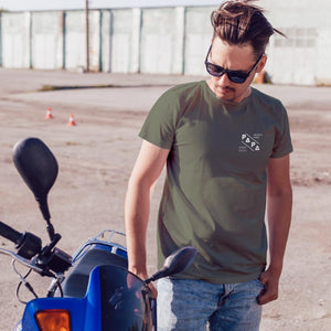 Papa Quer T-Shirt khaki, personalisiert mit Namen