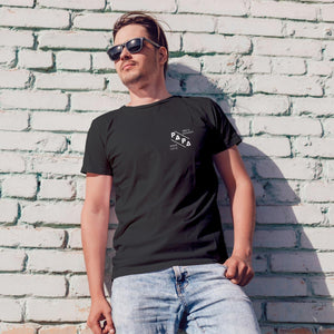 Papa Quer T-Shirt black, personalisiert mit Namen