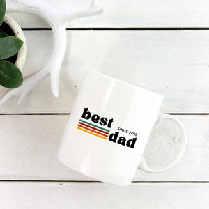 Tasse im retro Look mit &quot;Best Dad&quot; Aufdruck und Jahreszahl