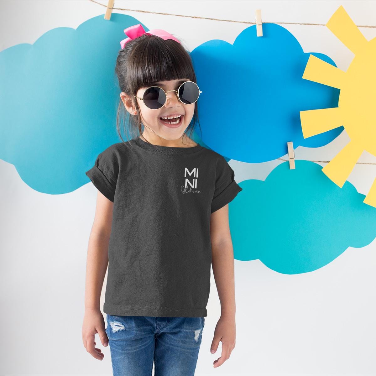 MINI Tshirt mit Name in silber