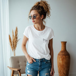 Boy Mom, Mama T-Shirt, personalisiert mit Namen