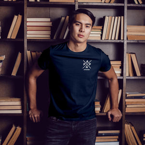 Papa T-Shirt X navy, personalisiert mit Namen