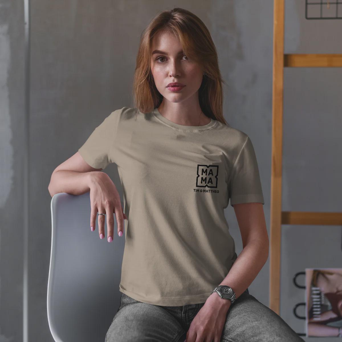 Mama T-Shirt personalisiert mit Wunschnamen oder Geburtsjahr in schwarz – Einzigartiges Geschenk für Mütter und werdende Mamas