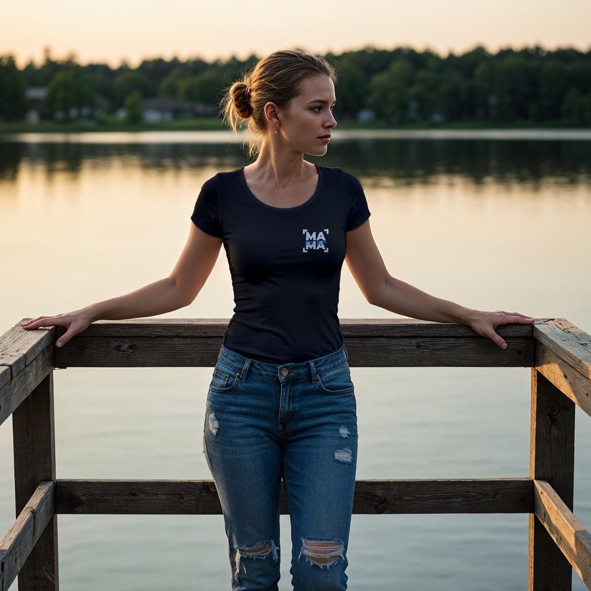 Mama T-Shirt personalisiert mit Wunschnamen oder Geburtsjahr in schwarz – Einzigartiges Geschenk für Mütter und werdende Mamas