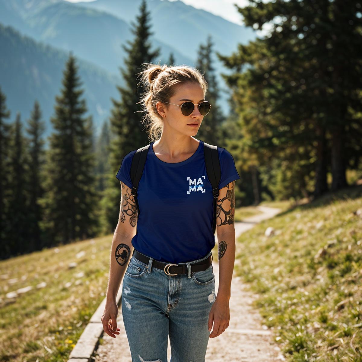 Individuelles Mama Shirt mit Kindernamen und Geburtsjahr in navy – Das perfekte personalisierte Geschenk für die stolze Mutter