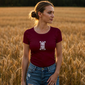 Personalisiertes Mama T-Shirt mit Namen der Kinder und Wunschjahr in bordeaux – Individuelles Geschenk für Mütter zum Muttertag