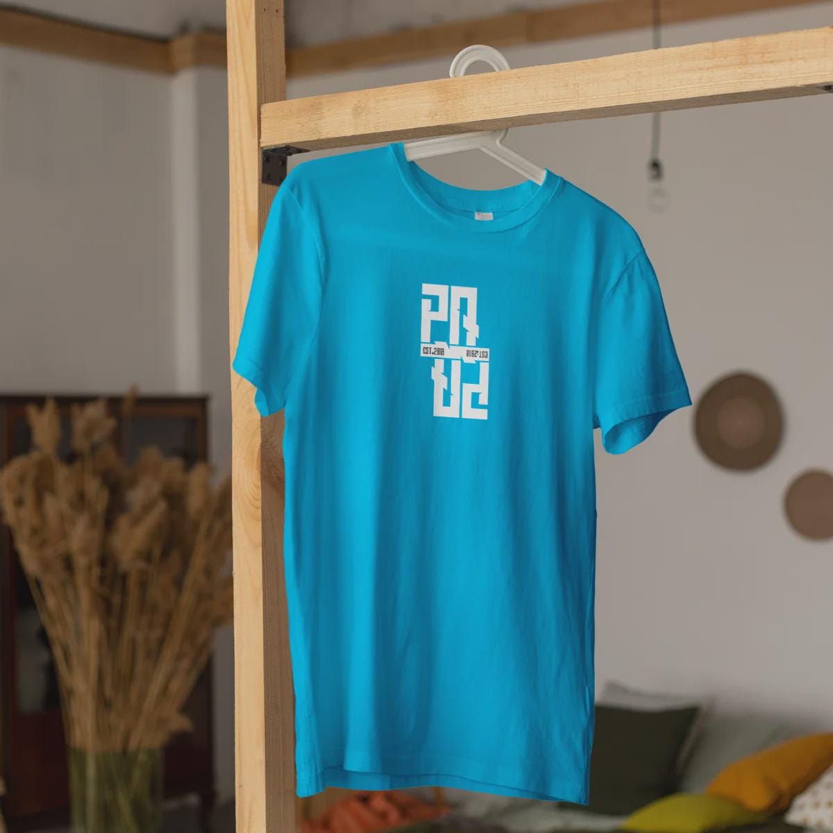 Individuelles Papa Shirt mit Kindernamen und Geburtsjahr in aqua – Das perfekte personalisierte Geschenk für stolze Dads