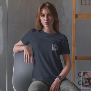 Individuelles Mama Shirt mit Kindernamen und Geburtsjahr in navy – Das perfekte personalisierte Geschenk für die stolze Mutter